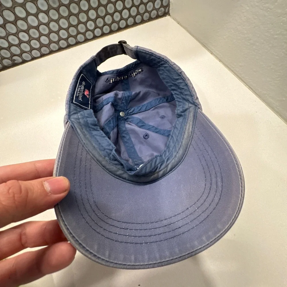 Vineyard Vines Hat Cap Blue‎ Whale One Size Adjustable Strap Back Embroidered